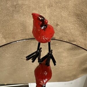 Ganz Regal Red Cardinal 2.75" Cast Iron Shelf Sitter, Paper Weight, Garden Decor